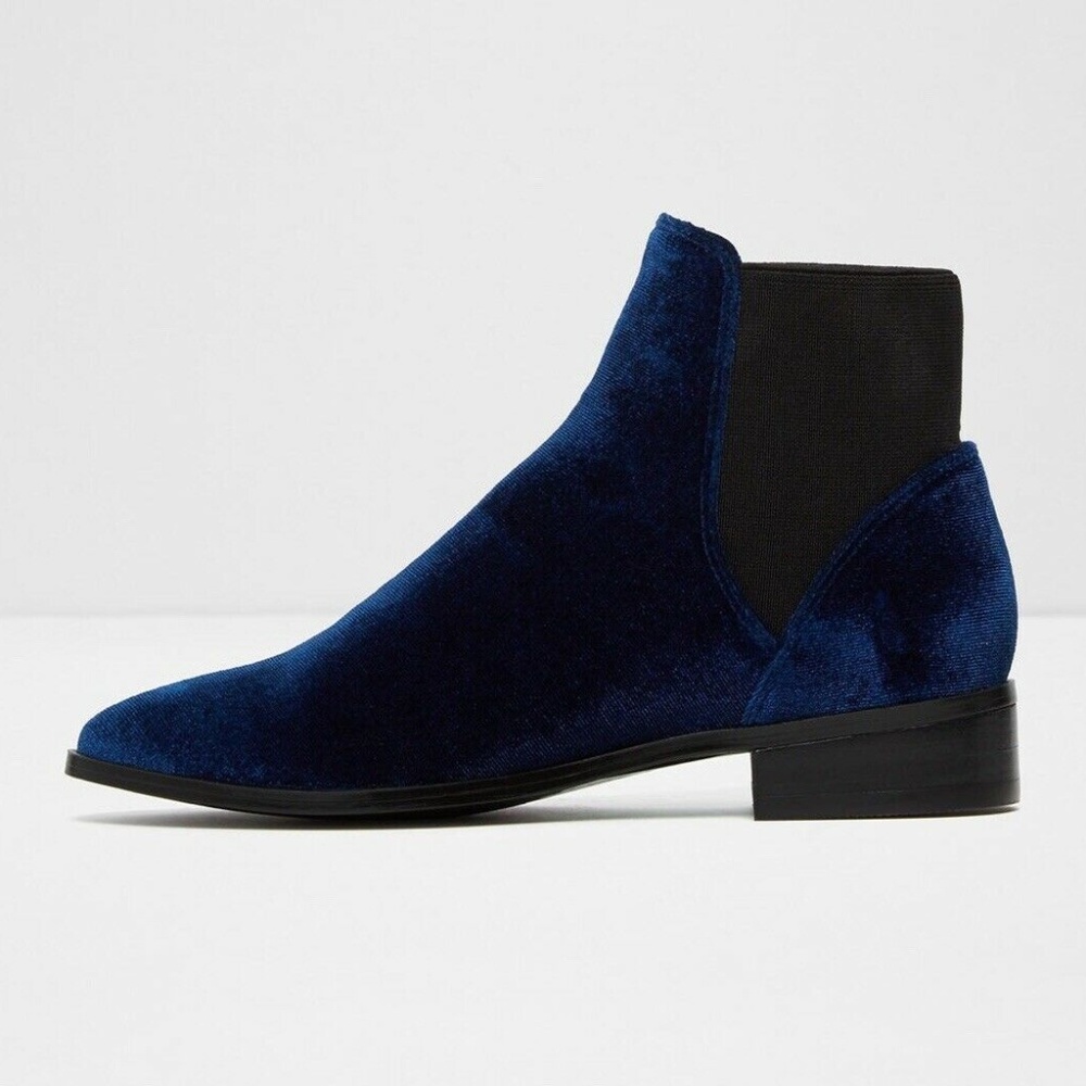 ALDO NYDIA LOW ANKLE BOOTS NAVY, WOMEN'S 7.5